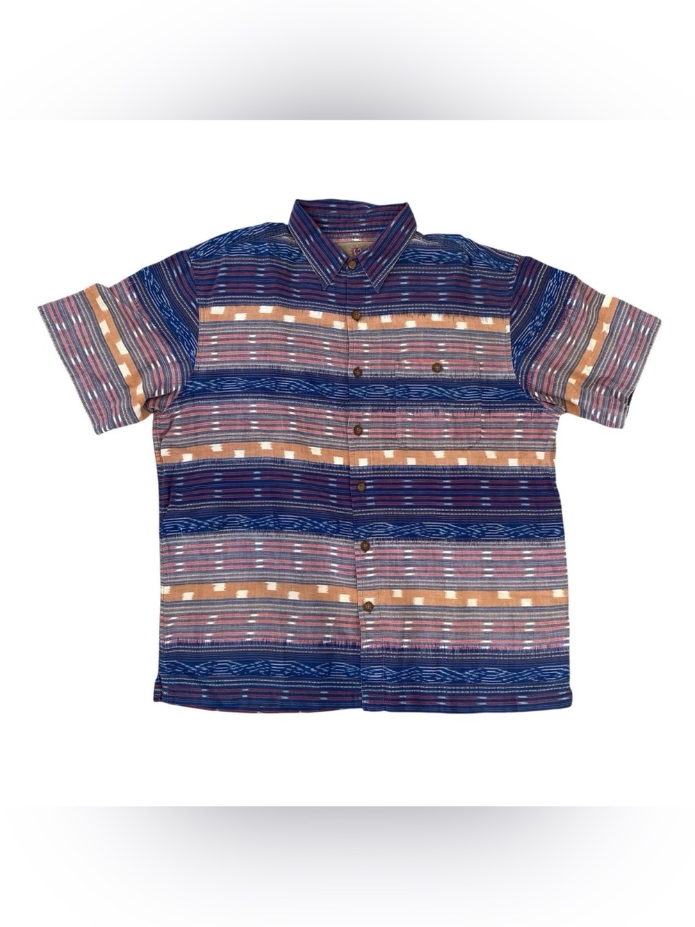 THE TERRITORY AHEAD SHORT SLEEVE BUTTON UP SHIRT MENS XL AZTEC SOUTHWEST TRIBAL